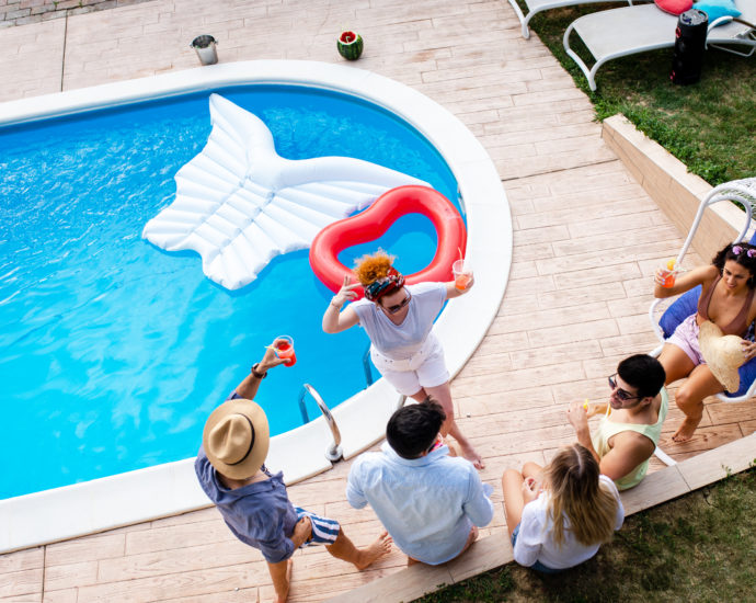 Small backyard swimming pool